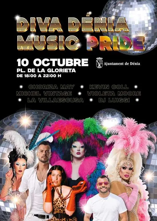 Dénia celebrates third Diva Dénia Music Pride on 10 October at La Glorieta