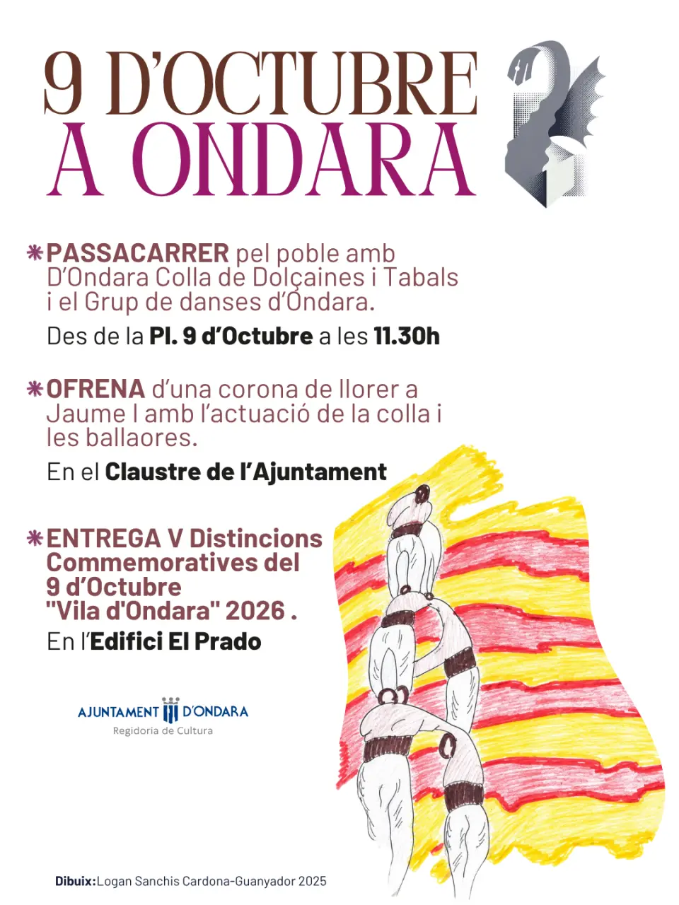 Ondara celebra il 9 di ottobre con pasacalle, ofrenda e distinzioni 'Vila d'Ondara'