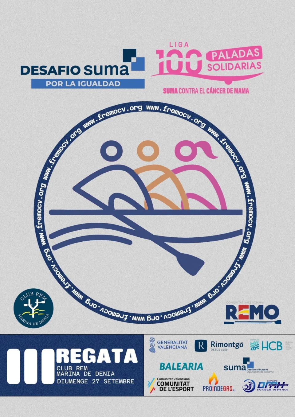 Cartel de la VIII Regata de Remo en Dénia
