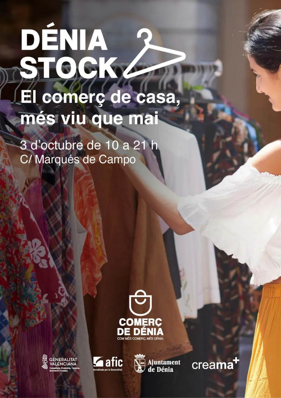 Dénia Stock vuelve el 3 de octubre con 45 comercios y talleres infantiles en Marqués de Campo