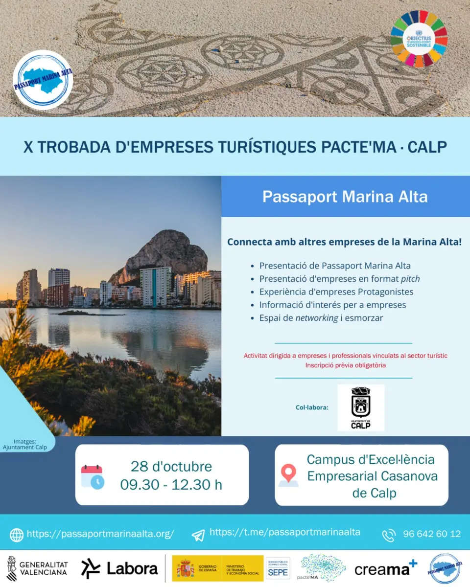 Calp wird im Oktober 2026 die zehnte Ausgabe des Unternehmertreffs PACTE'MA ausrichten