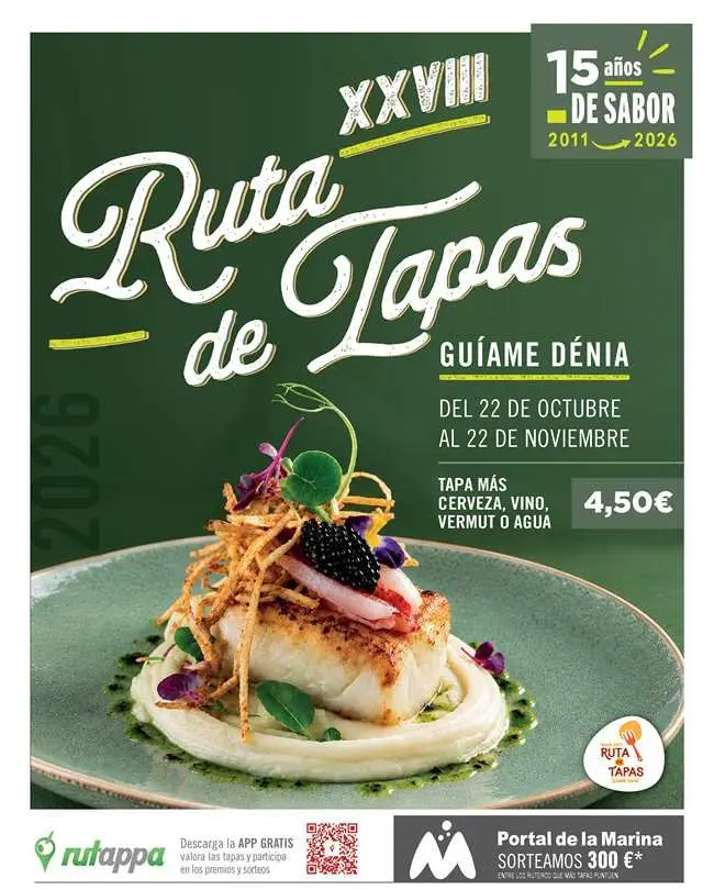 La Ruta di Tapas di Dénia compie 15 anni con 48 locali e la tapa a 4,50 euro